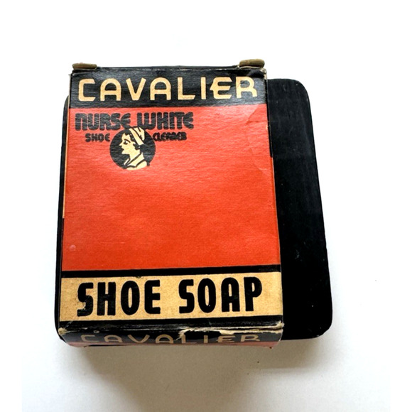 Vintage Cavalier Nurse White Shoe Cleaner Shoe Soap In Box - Picture 1 of 6